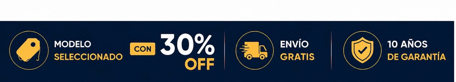 Modelo seleccionado 30% OFF envío gratis 10 años de garantía